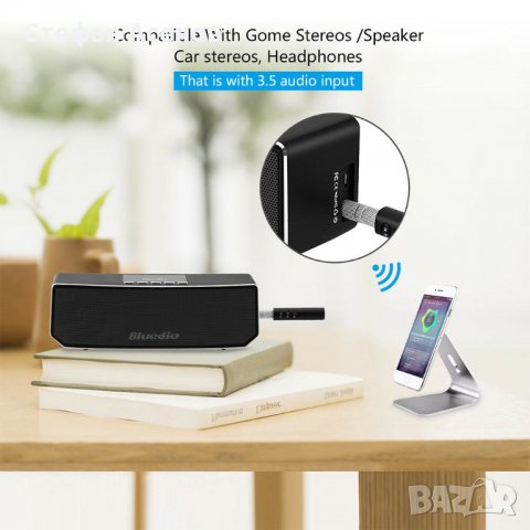 Мини безжичен блутут Bluetooth приемним с микрофон за кола и слушалки, снимка 4 - Слушалки, hands-free - 26271330