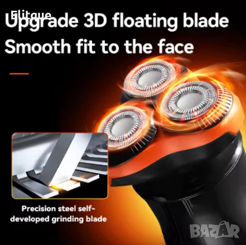 Акумулаторна електрическа самобръсначка, KM-776,  Водоустойчива, снимка 2 - Тримери - 52592885