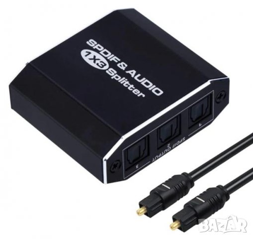 1х3 SPDIF Splitter TOSLINK Оптичен Сплитер за Цифрово Оптично Аудио 1Вход 3Изходa LPCM2 DTS DolbyAC3, снимка 3 - Ресийвъри, усилватели, смесителни пултове - 35225589