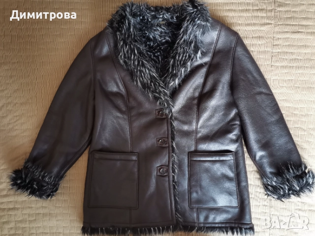 Топло кожено палто/яке