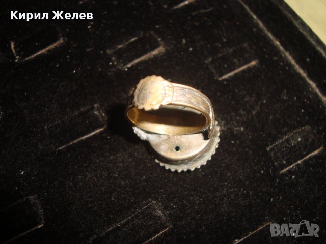 СТАР БОЛЯРСКИ САЧАНЕН ПРЪСТЕН САЧАН БРОНЗ 17-18 ВЕК МНОГО РЯДЪК РЪЧНА КУЮМДЖИСКА ИЗРАБОТКА 22628, снимка 6 - Антикварни и старинни предмети - 33045373