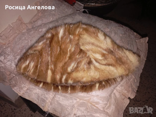 Винтидж дамска шапка с естествен косъм от естествена кожа , снимка 4 - Шапки - 51401917