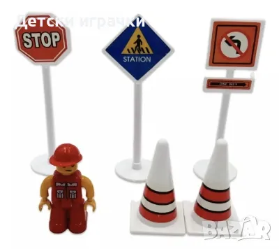 Комплект летище със самолет, автомобили и пътни знаци, снимка 6 - Влакчета, самолети, хеликоптери - 49777934