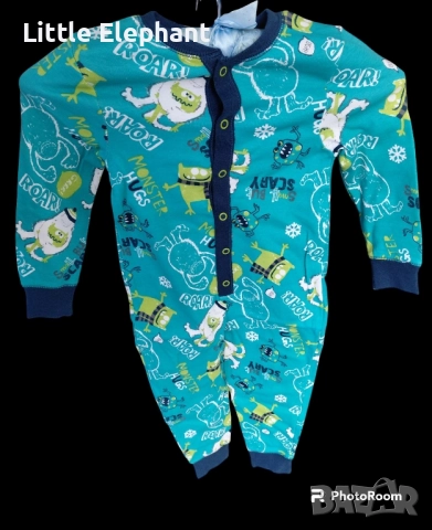 Цяла пижамка ромпърче за 2-3 год мом чудовища,"Small but scary",Англия/нова