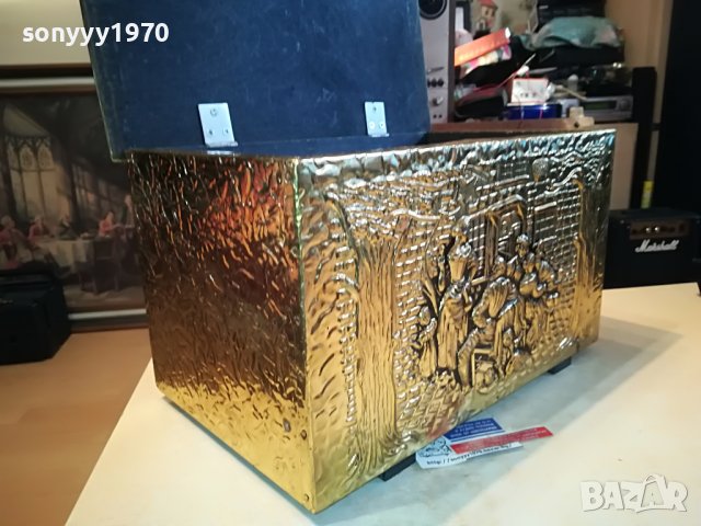 GOLD-ЗЛАТНА КУТИЯ 43СМ ВНОС ENGLAND 1802231724L, снимка 14 - Антикварни и старинни предмети - 39719657