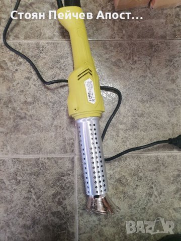 Горелка за плевели BARICUS, 650 ° C , 2000 W, Електрическа, 2 размера за прикачване, 1.15 m, Зелен