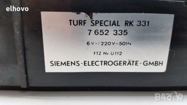 Радио Siemens RK 331, снимка 3 - Радиокасетофони, транзистори - 26401016