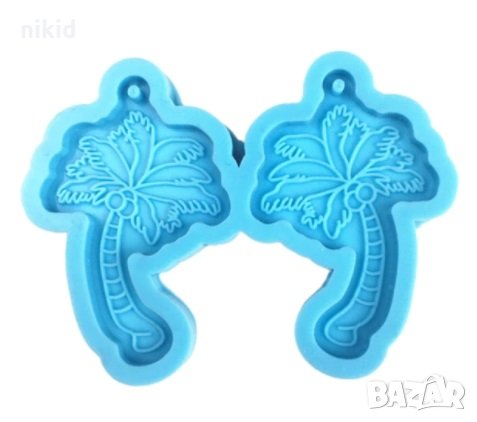 слепени Палми Палма силиконов молд форма фондан шоколад смола направа обеци висулка бижу