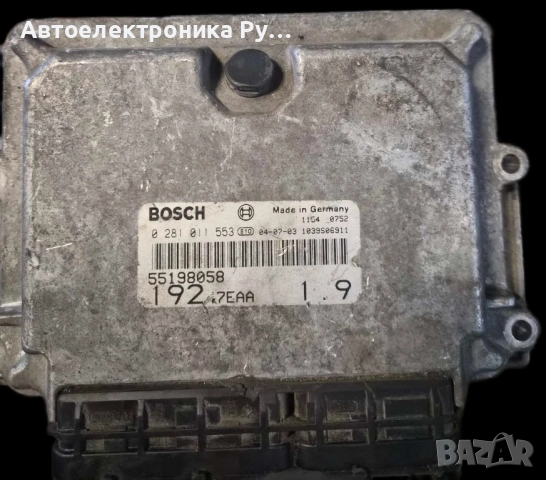 Компютър на двигателя, код, 55198058, 0281011553, Fiat Stilo Multi Wagon (192), 1.9 JTD