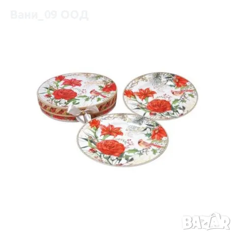 Подаръчен сет 2 коледни чинии в луксозна кутия , снимка 7 - Чинии - 47527406