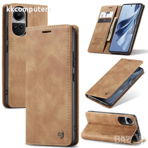 Oppo Reno12 Pro 5G CASEME Magnetic Wallet Кожен Калъф и Протектор, снимка 4 - Калъфи, кейсове - 51350229