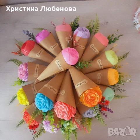 Букети от глицеринов сапун , снимка 6 - Декорация за дома - 51375042
