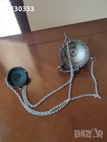 Посребрено кандило старинно , снимка 6 - Антикварни и старинни предмети - 43973251