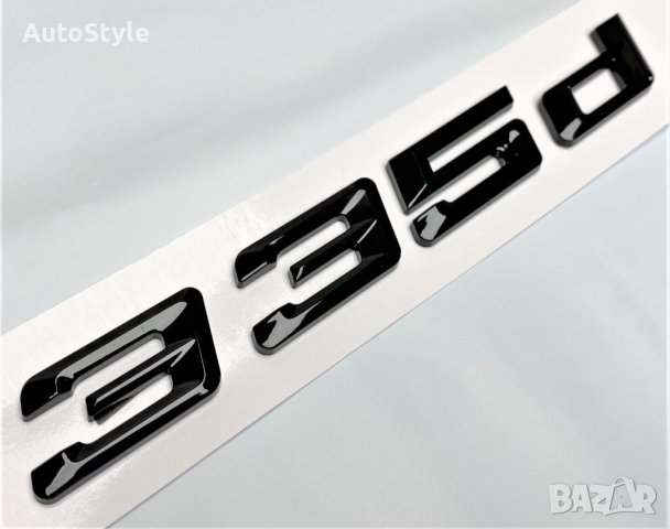 Черна емблема 335d за заден капак BMW E90,E91,E92,E93, снимка 1 - Аксесоари и консумативи - 40403673