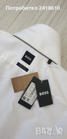 Hugo Boss H - JOE-kent-C1-214 Regular Fit Organic Cotton Finest Italian Fabric Mens Size - 43 / XL Н, снимка 15 - Ризи - 51066155