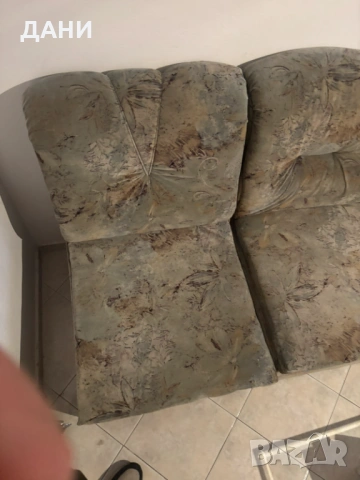 Ъглов диван плюш, с разтегателен механизъм за функция сън, снимка 3 - Дивани и мека мебел - 53475183