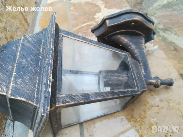 Фенер за стена, имитация на стар метал, , снимка 2 - Лампи за стена - 47980551