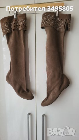 Дамски пролетни чизми от естествен велур , снимка 5 - Дамски ботуши - 43924819