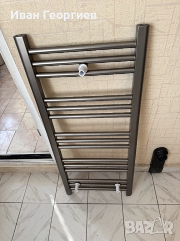 Алуминиева лира за баня сива - габарит 40х90 см - 426W, снимка 2 - Радиатори - 51509848