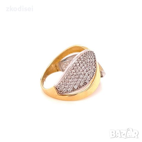 Златен дамски пръстен 3,46гр. размер:57 14кр. проба:585 модел:21859-5, снимка 2 - Пръстени - 44084526