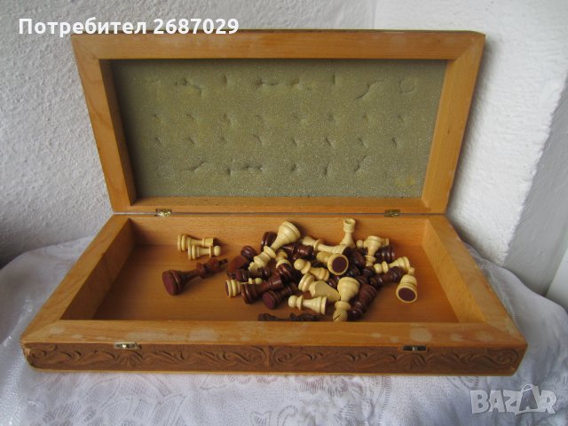 Голяма Луксозна дървена кутия за игра на шах с дърворезба, снимка 14 - Други ценни предмети - 28951035