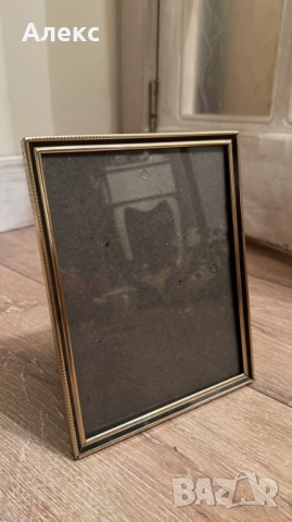 Винтидж елегантна рамка за снимка, картина– месинг с черен емайл., снимка 5 - Картини - 52682707