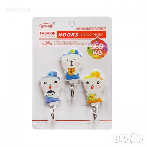 2464 Комплект самозалепващи закачалки различни модели, снимка 8 - Закачалки - 36643742