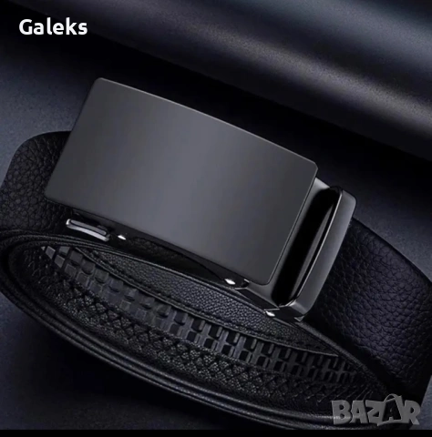 Мъжки модерни кожени колани от гланцова кожа с две катарами /В тъмната гама!, снимка 6 - Колани - 51607730