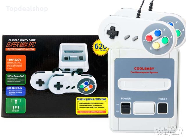 Телевизионна игра конзола Nintendo с 2 джойстика Mini SFC 620 Games Супер Марио, снимка 3 - Други игри и конзоли - 28983401