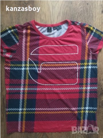 g-star royal tartan print straight rt wmn - страхотна дамска тениска, снимка 5 - Тениски - 32750839