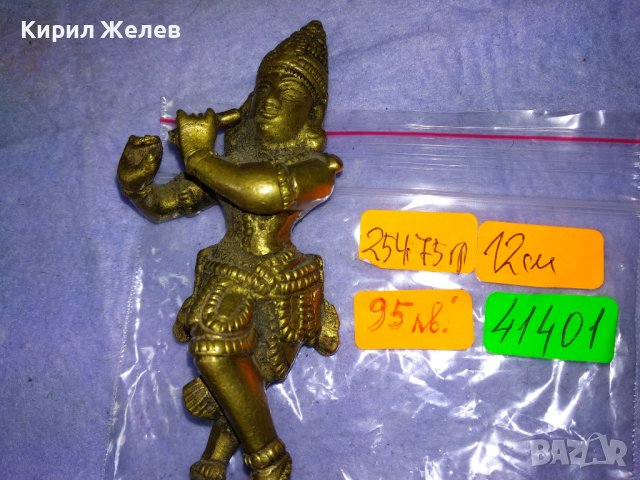 Стара РЯДКА КОЛЕКЦИОНЕРСКА БРОНЗОВА СТАТУЕТКА на ГАНЕША ИНДИЯ МАЙСТОРСКА ТРАДИЦИОННА ИЗРАБОТКА 41401, снимка 3 - Колекции - 43891622