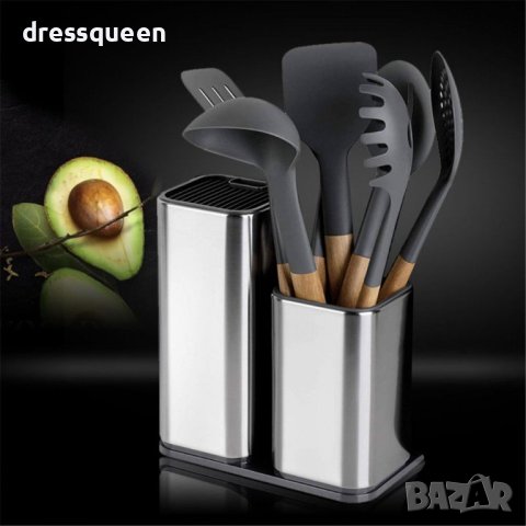 2817 Практична поставка за кухненски прибори, с отделение специално за ножове