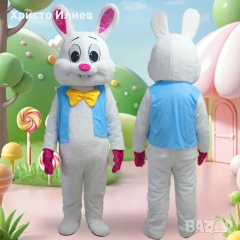 Голям костюм Заек Зайче Парти плюшен костюм за рожден ден празненство 2м Талисман, снимка 9 - Други - 53351026