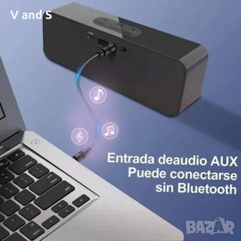 Преносима Bluetooth колонка ,акумулаторни високоговорители, черни,с фм радио стерео и субуфер, снимка 10 - Тонколони - 51054983