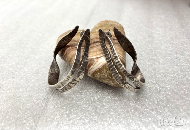 Сребърни Обеци (проба 925)-15,69 грама, снимка 2 - Обеци - 53518831