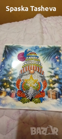 Диамантени коледни картички , снимка 16 - Декорация за дома - 52306935
