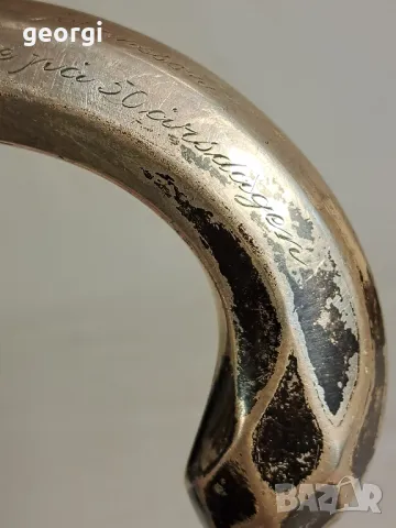 бастун със сребърна дръжка, снимка 7 - Антикварни и старинни предмети - 48362031