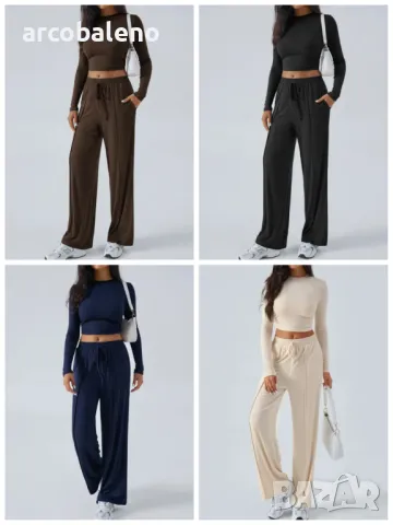 Елегантен дамски преходен комплект от две части, 4цвята 