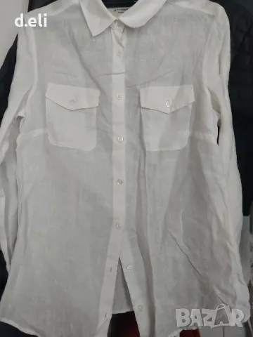 Max Mara. Size M 100% Лен Нова Бяла риза, снимка 3 - Ризи - 49880085