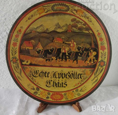 Немско дървено пано чиния Тирол  30 см, снимка 1 - Декорация за дома - 28878819