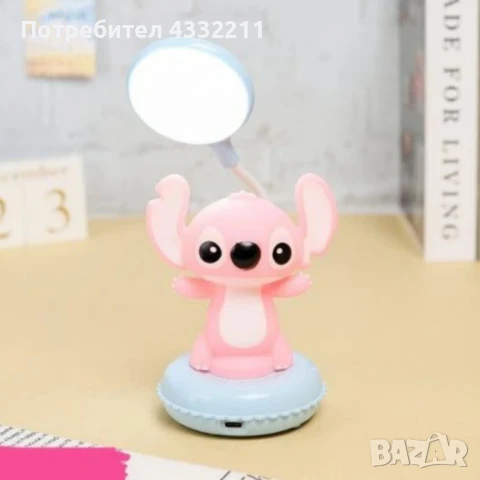Настолна LED 3D лампа Stitch & Angel, снимка 5 - Лед осветление - 51152807