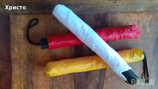 чадър сгъваем 4 цвята с пластмасова дръжка, снимка 2 - Други - 35563158