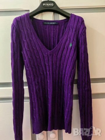 Дамски пуловер Ralph Lauren в лилав цвят - S, снимка 5 - Блузи с дълъг ръкав и пуловери - 39497018