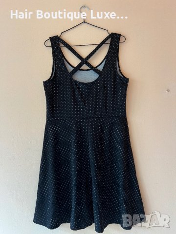 H&M Черна рокля с бели точки М размер 🖤, снимка 5 - Рокли - 44016923