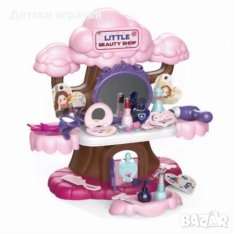 Детска тоалетка за грим Дърво с аксесоари , снимка 4 - Образователни игри - 52094162