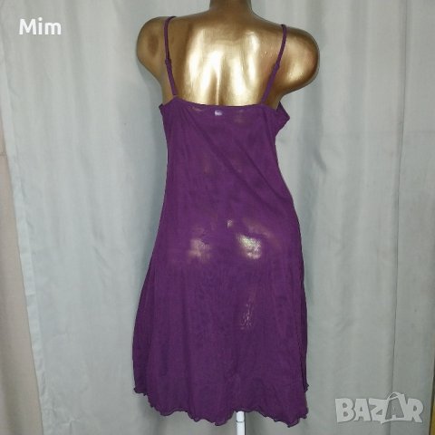 BENOTTI 44/46 Нощница от тюл в бордо, снимка 4 - Нощници - 43666769