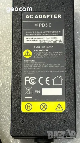 Type-C 45W ново зарядно (5/9/12/15/20V-2.25A/45W), снимка 5 - Захранвания и кутии - 50208045