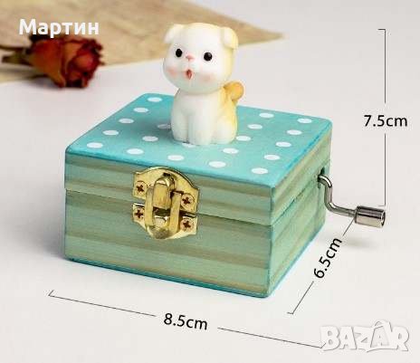 Музикална кутия с котка заек куче - Чисто нови, снимка 6 - Музикални играчки - 38098952