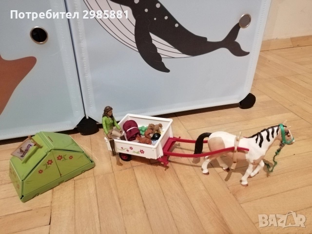Schleich Horse Club комплект приключение с кон, ездачка, палатка, катеричка, конче, снимка 4 - Фигурки - 52666752