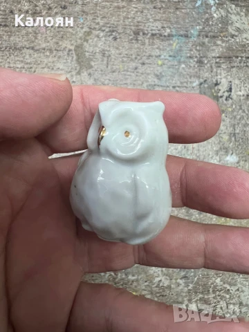 Бухалче фигурка порцеланова , снимка 2 - Фигурки - 51170326